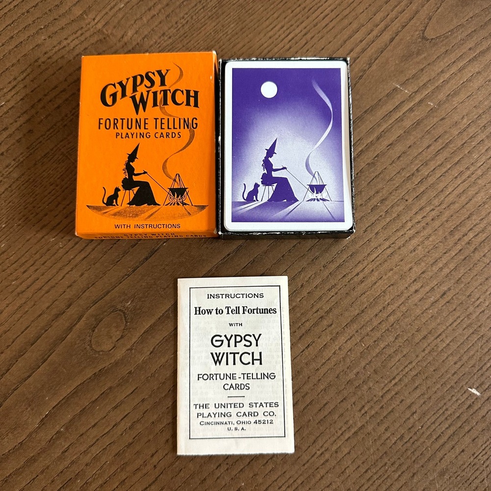 Gypsy Witch Fortune Telling Playing Cards USPC Co Vintage Deck COMPLETE